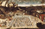 CRANACH, Lucas the Elder The Fountain of Youth oil painting artist